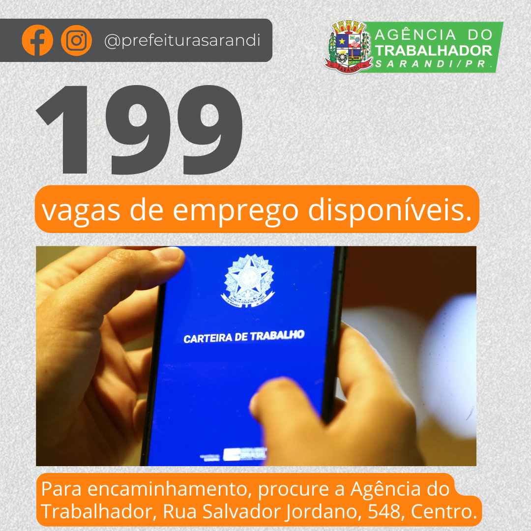 Vagas de Emprego - 06/02/2023